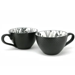 Mugs*Danesco 2 Mugs Set - Black