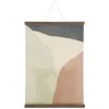 Canvases*Attitudes Import Abstract Canvas With Rope - Grey And Brown