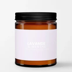 Scented Candles*Au Naturel Amber Candle 250 Ml - Lavender And Mint