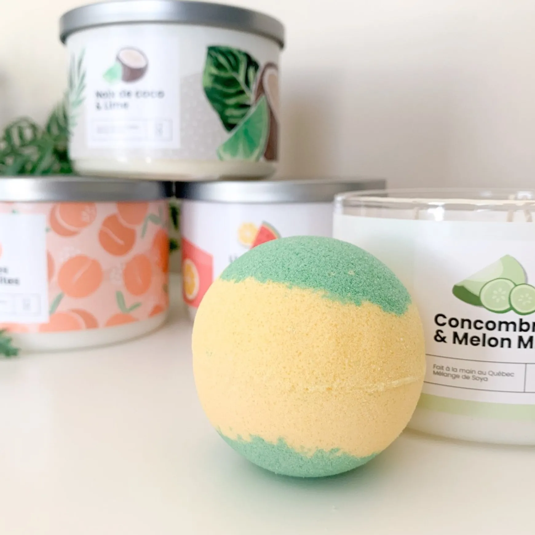 Bath Products*Kozy x Three Wix & CO Bath Bomb - Melon Cucumber