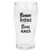 Products With Text*Attitudes Import 2 Beer Glass - Bonne Biere Bons Amis