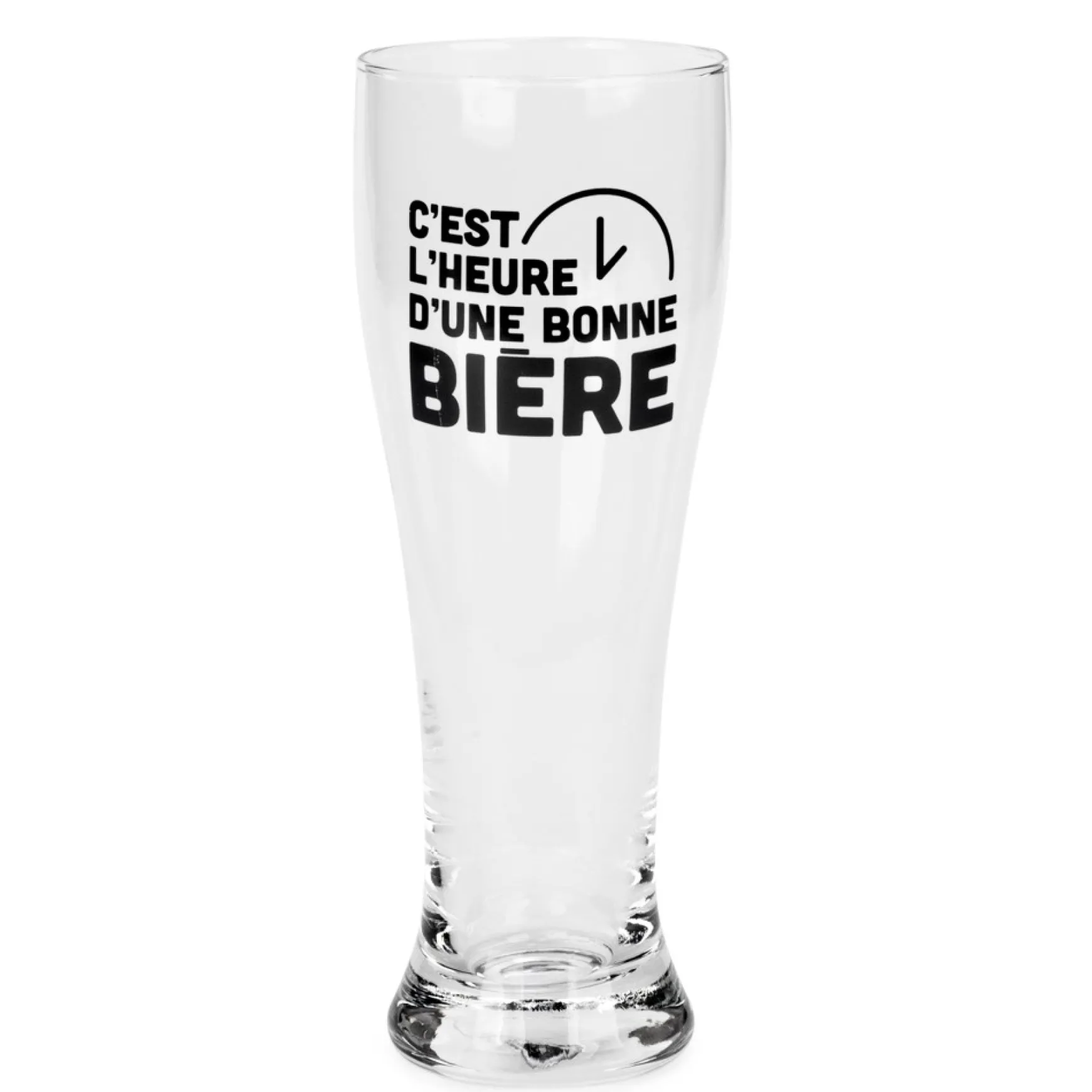 All For Beer*Attitudes Import 2 Beer Glass - C'Est L'Heure D'Une Bonne Biere