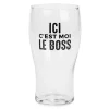 All For Beer*Attitudes Import 2 Beer Glass - C'Est Moi Le Boss