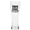 All For Beer*Attitudes Import 2 Beer Glass - Papa Merite Une Bonne Biere