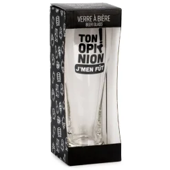 All For Beer*Attitudes Import 2 Beer Glass - Ton Opinion, J'M'En Fut