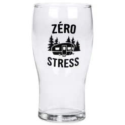 Products With Text*Attitudes Import 2 Beer Glass - Zero Stress