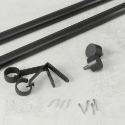Poles & Curtains*Umbra Black Curtain Rod - Cappa
