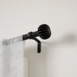 Poles & Curtains*Umbra Black Curtain Rod - Finn