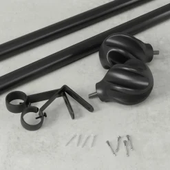 Poles & Curtains*Umbra Black Curtain Rod - Helix
