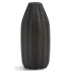Vases & Pots*Gift Craft Black Modern Vase - Chevron Patterns