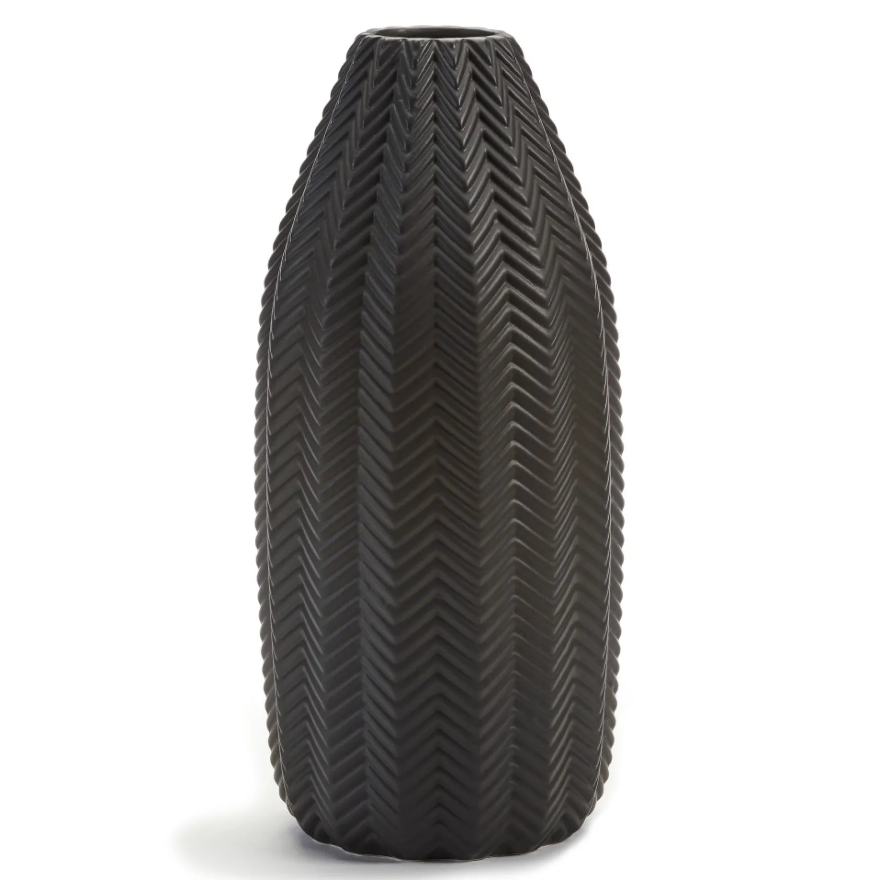 Vases & Pots*Gift Craft Black Modern Vase - Chevron Patterns