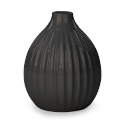 Vases & Pots*Attitudes Import 2 Black Vase With Stripes