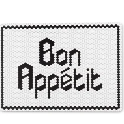 Tablecloths, Placemats & Napkins*Abbott Bon Appetit Placemat - Black And White