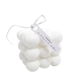 Decorative Candles*Nostalgia Import Bubble Candle - White