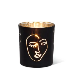 Candle Holders*Abbott Candle Holder - Black Face