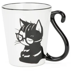 Mugs*Attitudes Import Cat With Glasses Mug