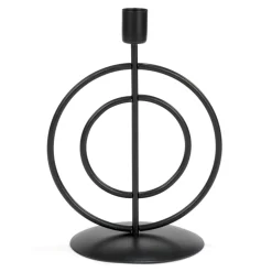 Candle Holders*Attitudes Import Circles Candle Holder - Black