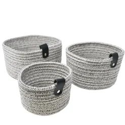 Organization*Nostalgia Import Cotton Basket - Grey
