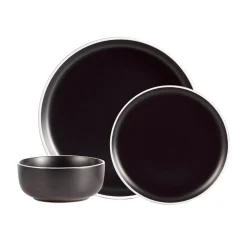 Dishware*Safdie & Co Dinnerware Set - Black And White