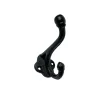 Handles & Hooks*Nostalgia Import Double Level Hook - Black