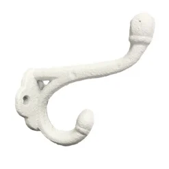 Handles & Hooks*Nostalgia Import Double Level Hook - White