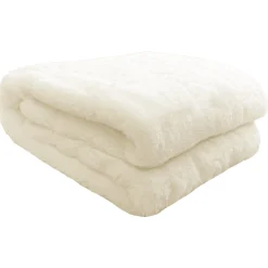 Throws*Agence K Faux Rabbit Fur Throw - Ivory