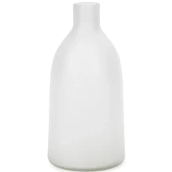 Vases & Pots*Attitudes Import 2 Frosted Glass Vase - White