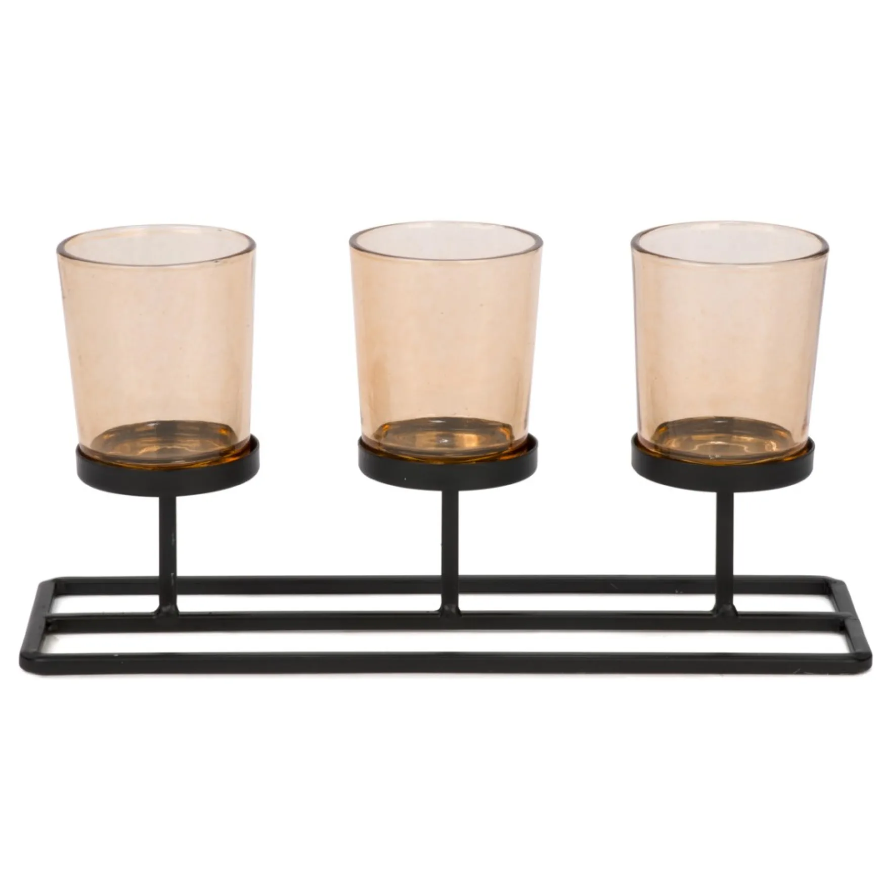 Candle Holders*Attitudes Import Glass Candle Holder - Triple