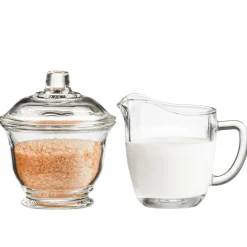 Dishware*Safdie & Co Glass Creamer And Sugar Bowl