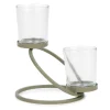 Candle Holders*Attitudes Import Glass Pillar Door - Double