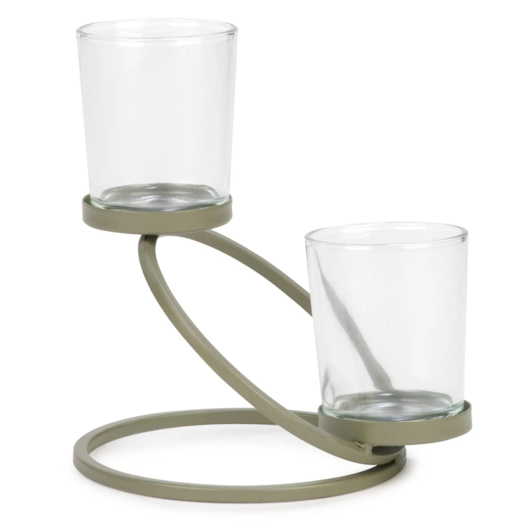Candle Holders*Attitudes Import Glass Pillar Door - Double