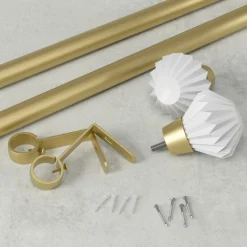 Poles & Curtains*Umbra Gold Curtain Rod - Pleat