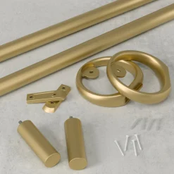 Poles & Curtains*Umbra Gold Curtain Rod - Ringlet