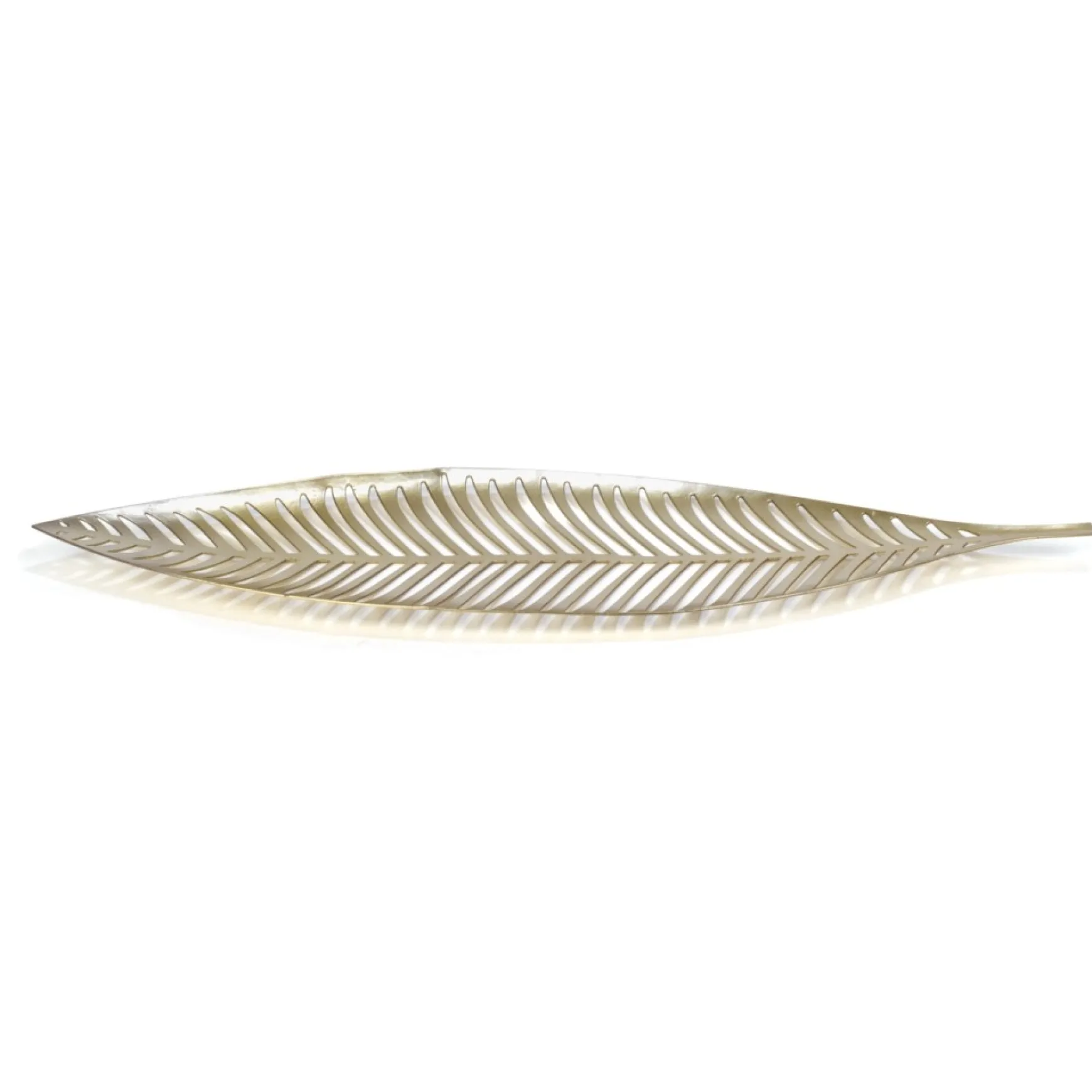 Plates, Trays & Containers*Attitudes Import Gold Metal Deco Leaf