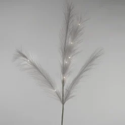 Dried Stems & Flowers*Attitudes Import Grey Feathers Stem - Illuminated