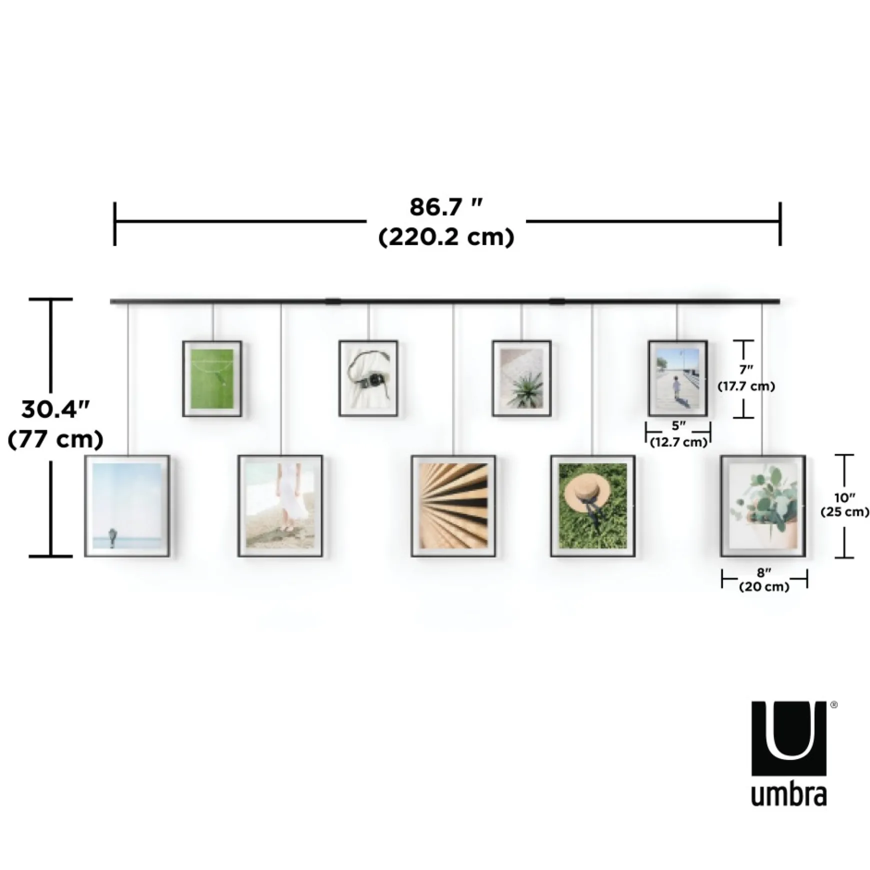 Plates & Wall Frames*Umbra Hanging Picture Frame Set Of 9 - Exhibit