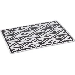 Tablecloths, Placemats & Napkins*Abbott Hexagon Placemat - Black And White