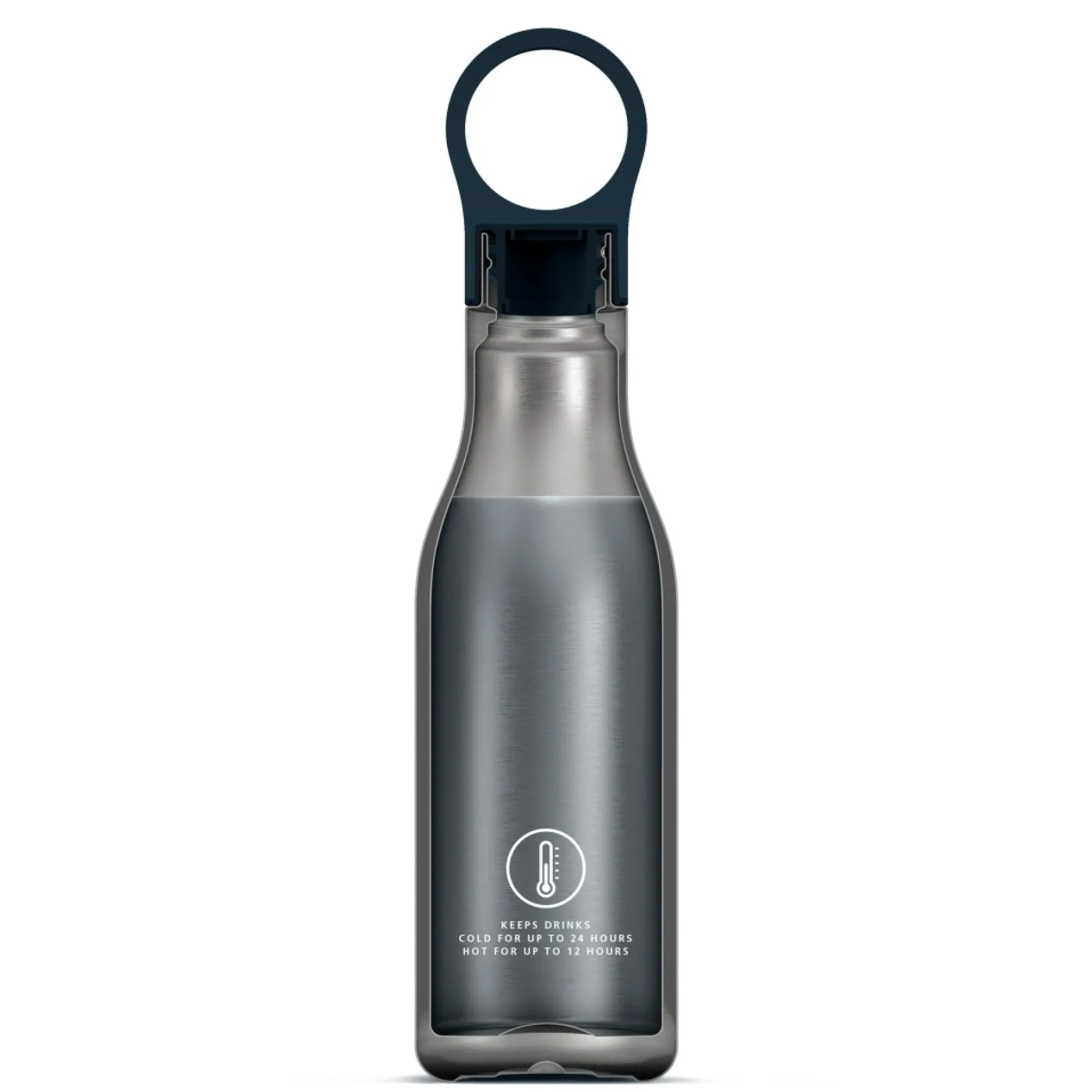 Isothermal Bottles*Danesco Insulated Water Bottle - Blue
