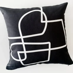 Cushions*Les textiles Patlin Kozy Cushion - Abstract Black