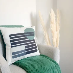 Cushions*Les textiles Patlin Kozy Cushion - Green And Black