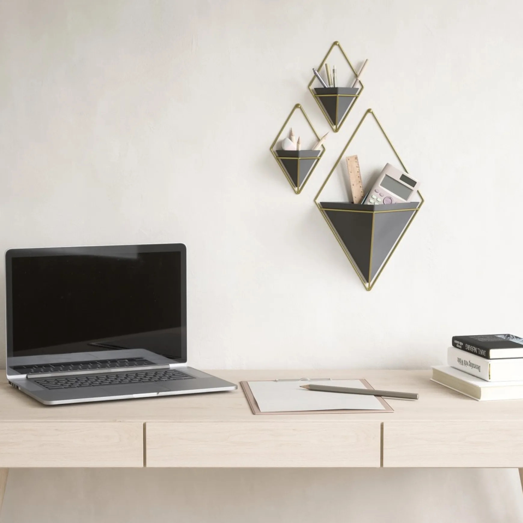 Planters*Umbra Large White Wall Planter - Trigg