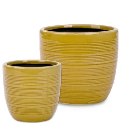 Vases & Pots*Attitudes Import 2 Lined Pot