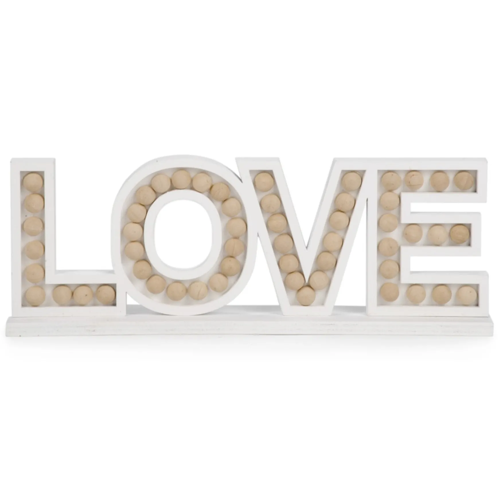 Decorative Objects*Attitudes Import Love White With Beads