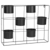 Wall Planters*Attitudes Import 2 Metal Wall Rack With 6 Pots