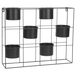 Wall Planters*Attitudes Import 2 Metal Wall Rack With 6 Pots
