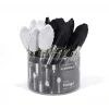 Preparation & Cooking*Danesco Mini Silicone Tongs - Black & White
