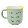 Mugs With Text*Nostalgia Import Mug - Cheaper Than Therapy