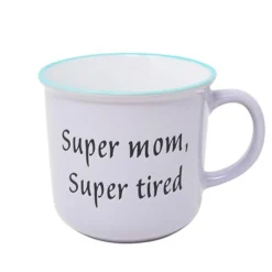 Mugs With Text*Nostalgia Import Mug - Super Mom, Super Tired