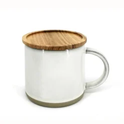 Mugs*Danesco Mug With Lid - White