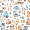 Tablecloths, Placemats & Napkins*Attitudes Import Napkins - Cats Prints